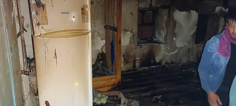 Dursunbey'de Kâgir Binada Yangın 