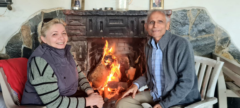 Kazdağları’na Gidenler Şömine Başında Isındı - 1. resim