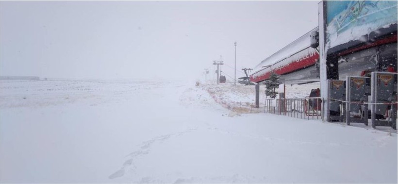 Erciyes'te kar sevinci