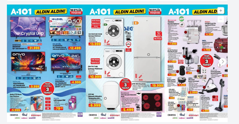 A101 18 Eylül 2025 Aktüel Ürünler Kataloğu