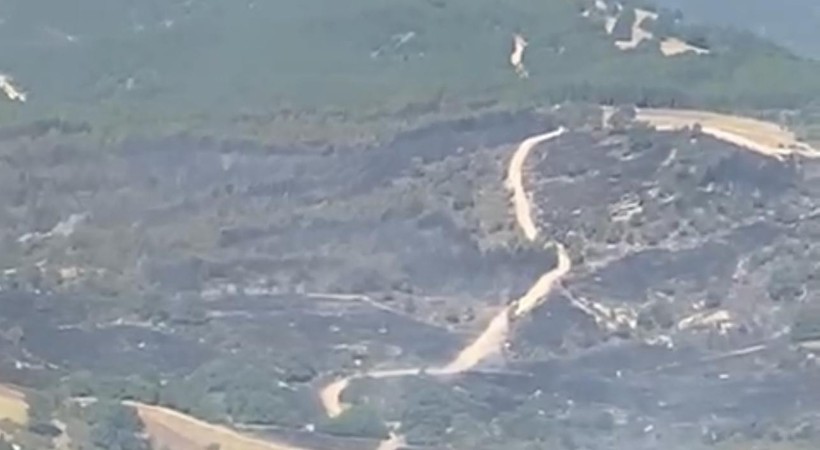  Sındırgı Kürendere’de Orman Yangını Kontrol Altına Alındı Soğutma Çalışmaları Sürüyor