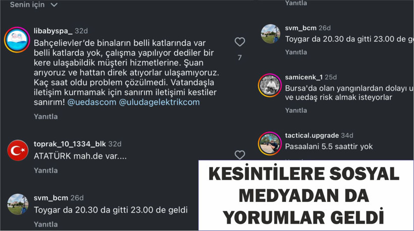 Elektrik kesintilerine yorumlar