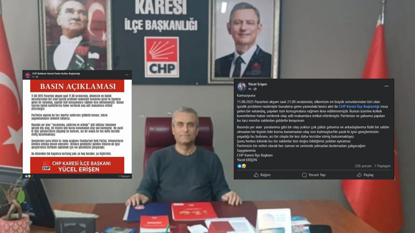 CHP Karesi İlçe Başkanlığı’nda Kesici Aletle Gergin Anlar