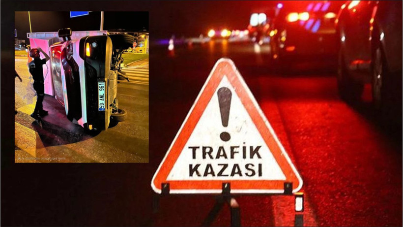 Edremit’te Kavşakta Feci Anlar: Kontrolsüz Çıkış Kamyoneti Devirdi