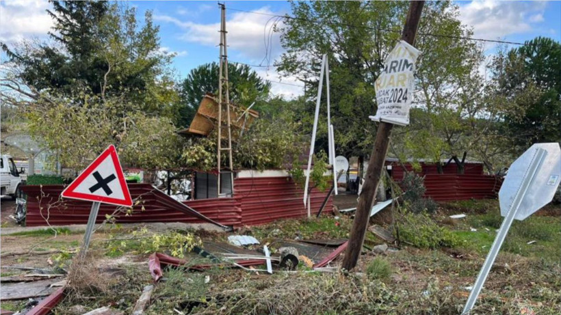 Havran'da felaket gece: fırtına paniğe neden oldu