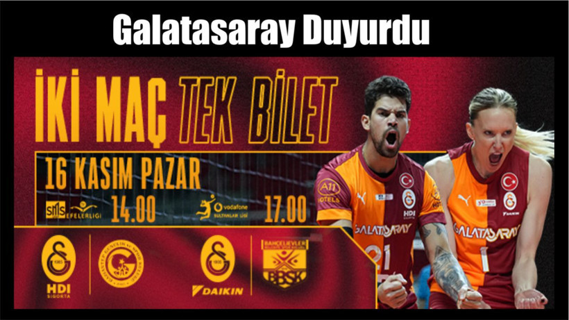 Galatasaray Duyurdu: Voleybol Şöleni, İki Maç, Tek Bilet!