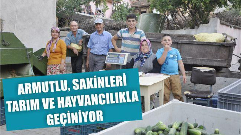 Armutlu, sakinleri tarım ve hayvancılıkla geçiniyor