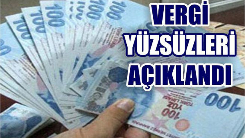 VERGİ YÜZSÜZLERİ AÇIKLANDI