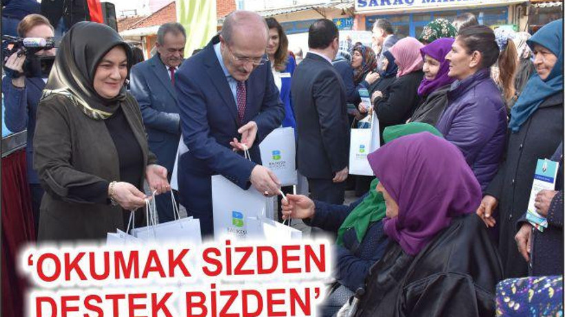 Balıkesir'de 'Okumak sizden destek bizden' kampanyası