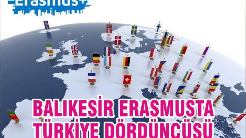 BALIKESİR ERASMUSTA TÜRKİYE DÖRDÜNCÜSÜ