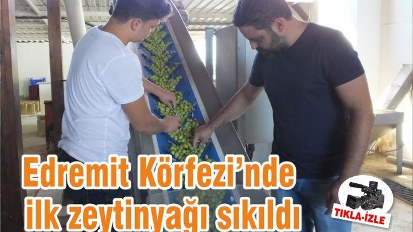 Edremit Körfezi’nde ilk zeytinyağı sıkıldı