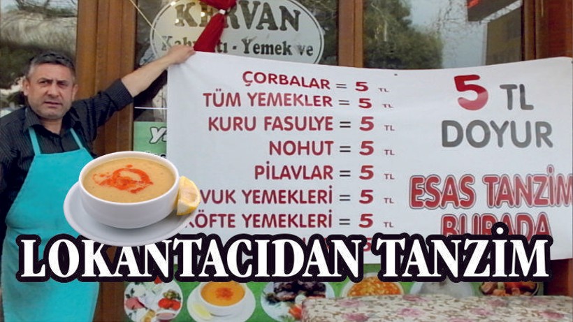 Burhaniyeli lokantacıdan tanzim satış