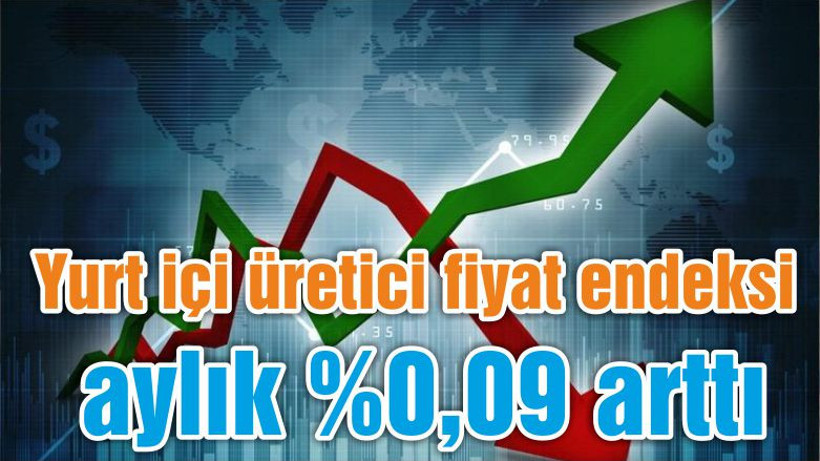 Yurt içi üretici fiyat endeksi aylık %0,09 arttı