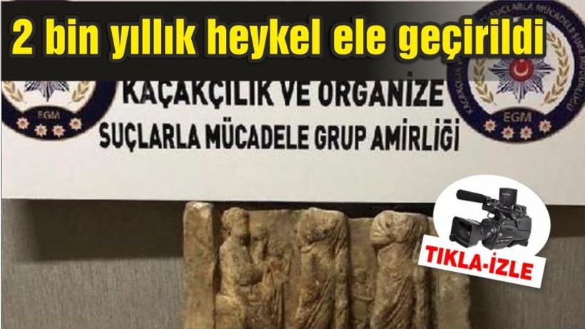 2 bin yıllık heykel ele geçirildi