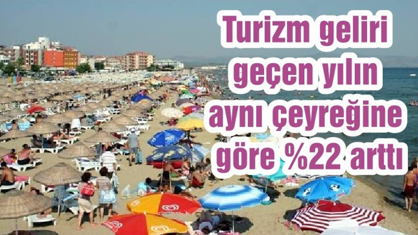 Turizm geliri geçen yılın aynı çeyreğine göre %22 arttı