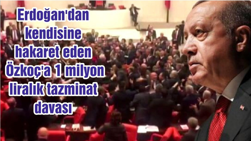 Erdoğan'dan kendisine hakaret eden Özkoç'a 1 milyon liralık tazminat davası