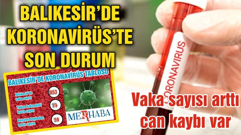 Balıkesir'de koronavirüs vaka sayısında artış sürüyor