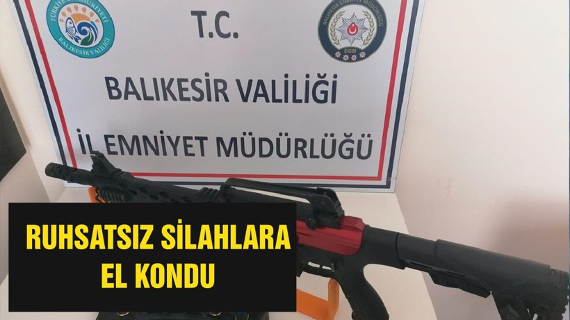 RUHSATSIZ SİLAHLARA EL KONDU