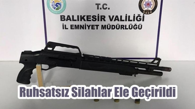 Ruhsatsız Silahlar Ele Geçirildi