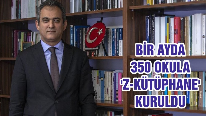 BİR AYDA 350 OKULA 'Z-KÜTÜPHANE' KURULDU