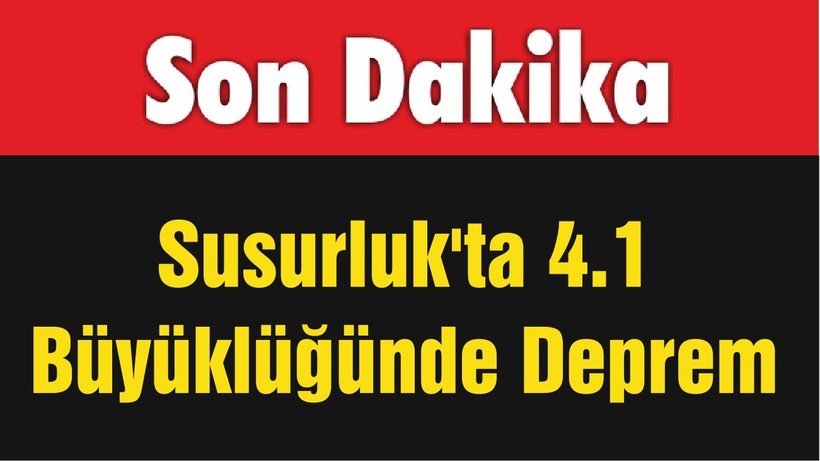 Susurluk'ta 4.1 Büyüklüğünde Deprem
