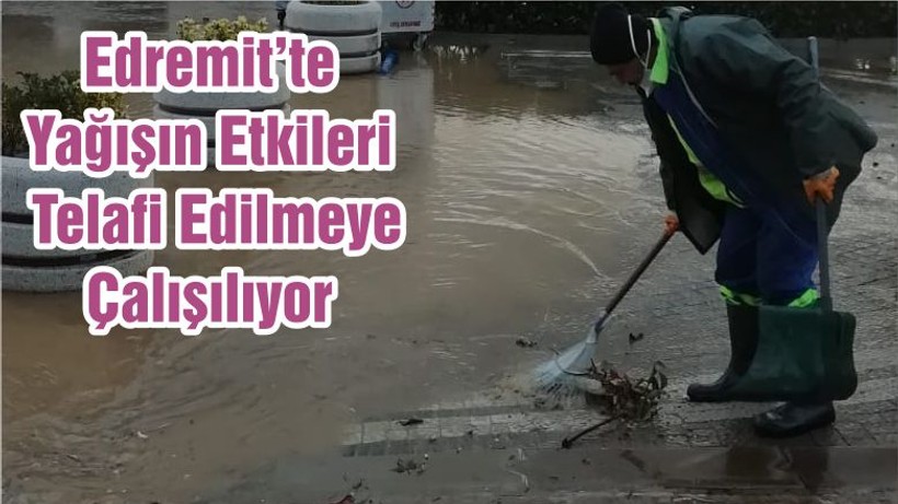 Edremit’te Yağışın Etkileri Telafi Edilmeye Çalışılıyor