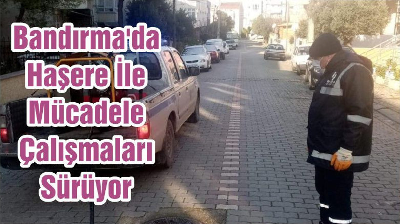 Bandırma'da Haşere İle Mücadele Çalışmaları Sürüyor