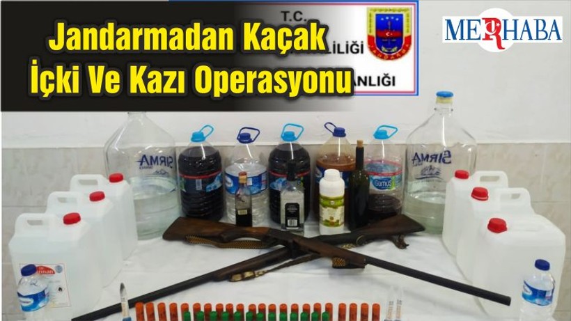 Jandarmadan Kaçak İçki Ve Kazı Operasyonu