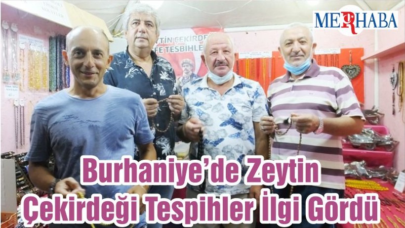Burhaniye’de Zeytin Çekirdeği Tespihler İlgi Gördü