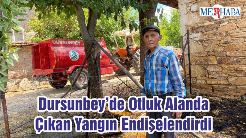 Dursunbey’de Otluk Alanda Çıkan Yangın Endişelendirdi