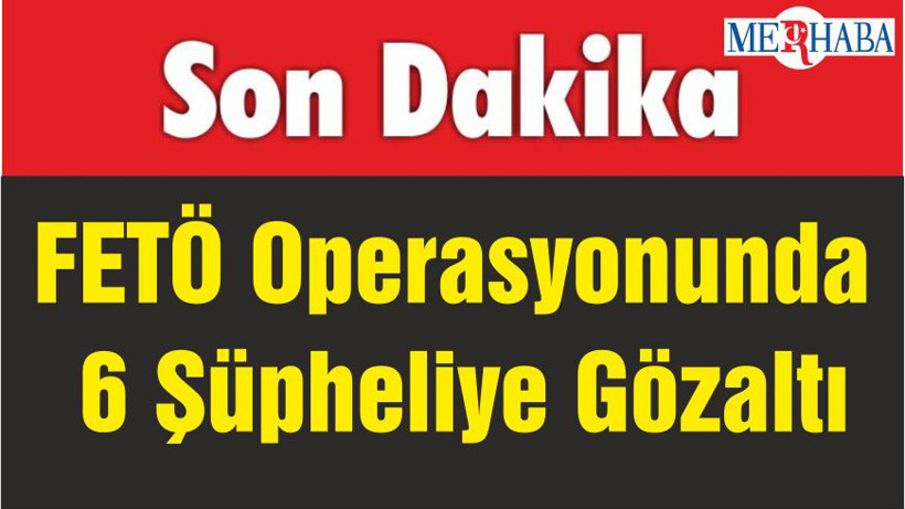 FETÖ Operasyonunda 6 Şüpheliye Gözaltı