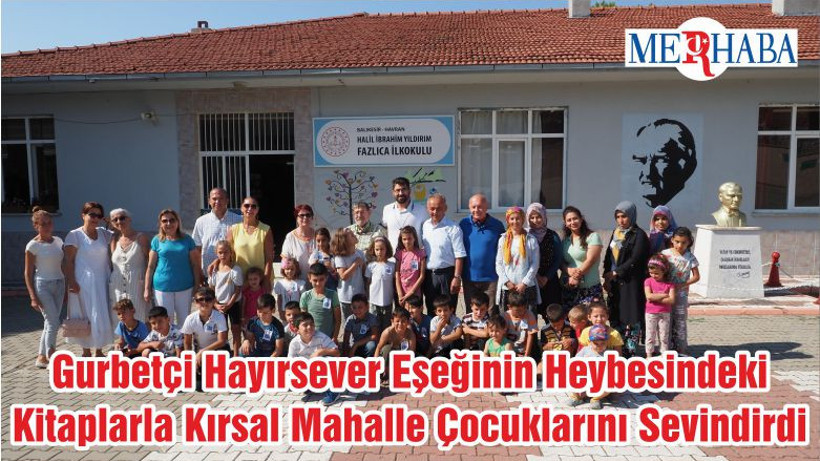 Gurbetçi Hayırsever Eşeğinin Heybesindeki Kitaplarla Kırsal Mahalle Çocuklarını Sevindirdi
