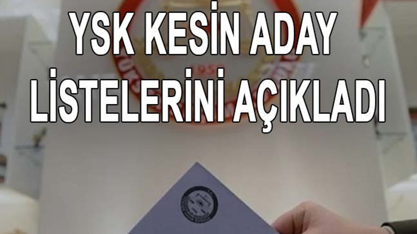 Listeler Resmi Gazetede