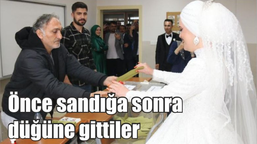 Önce sandığa sonra düğüne gittiler
