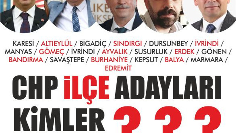 Balıkesir CHP İlçe Belediye Başkan Adayları