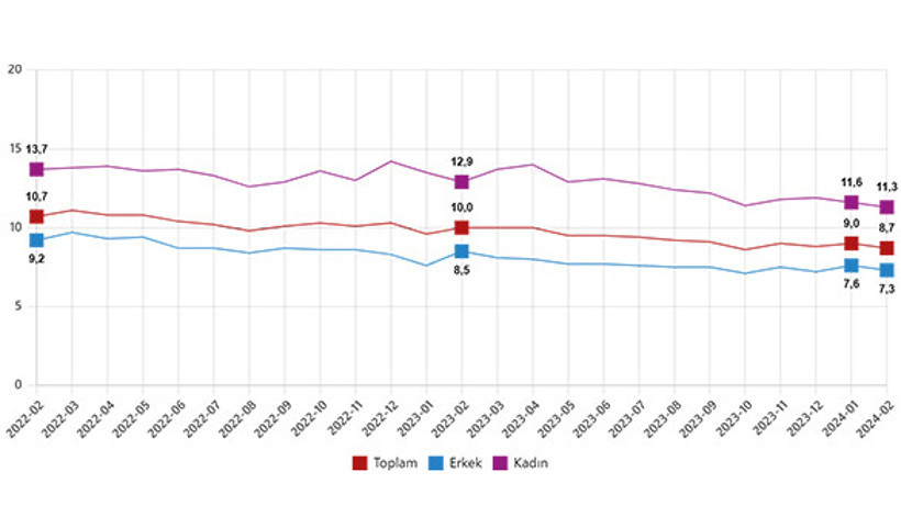 TUİK Şubat Ayı İşgücü İstatistiklerini Açıkladı