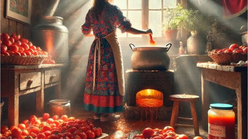 Balıkesir'de Sonbahar Aylarında Salça Yapımı