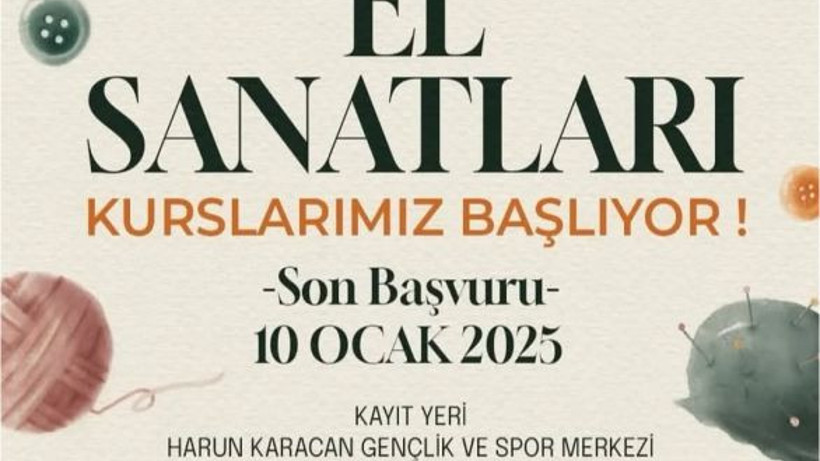 Bandırma Belediyesi El Sanatları Kurslarını Başlatıyor