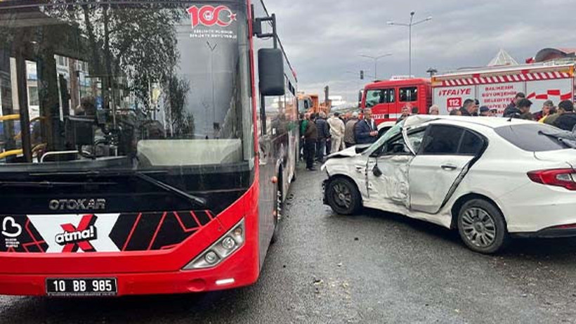 Balıkesir'de Zincirleme Kaza: 1 Yaralı