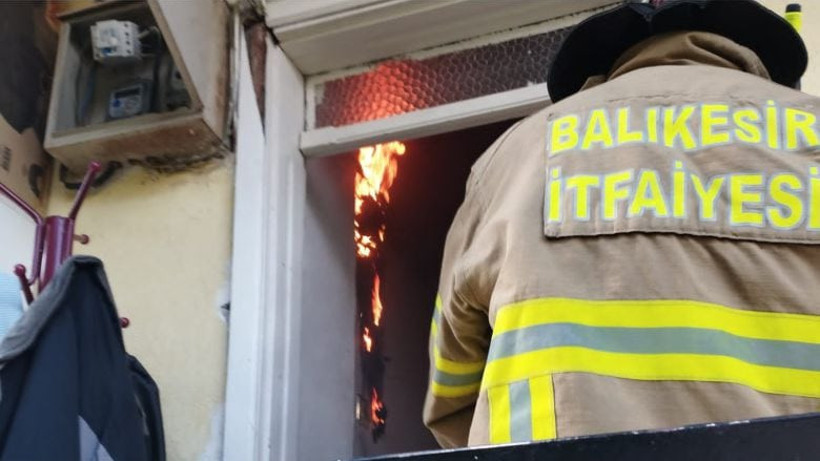 Havran'da Ev Yangını Korkuttu