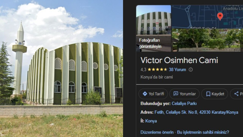 Google Haritalar Olayı: Camiye “Victor Osimhen” Adı Verildi! - Resim: 1