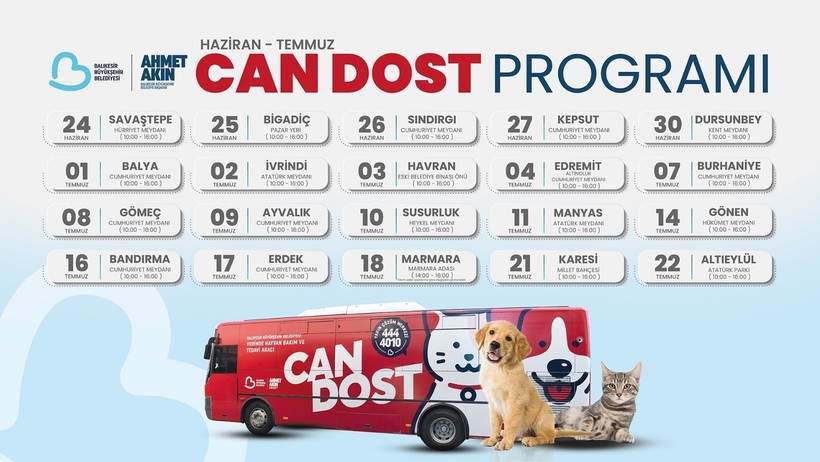 Can Dost’’un Haziran-Temmuz ayı takvimi belli oldu