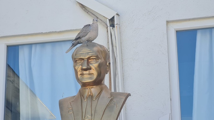  Güvercin İçin En Güvenli Liman  Atatürk Büstü