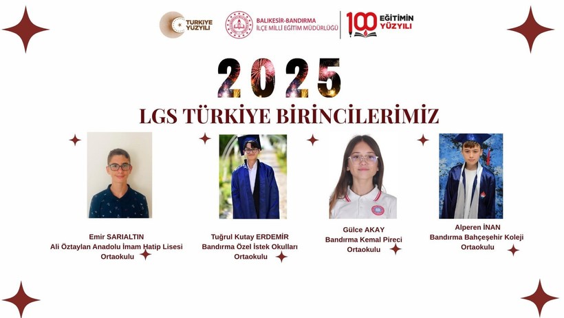 LGS 2025 Türkiye Birinciliği Gururu Balıkesir’den