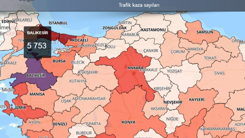 Balıkesir'de TÜİK Raporuna Göre Trafik Kazası İstatistikleri