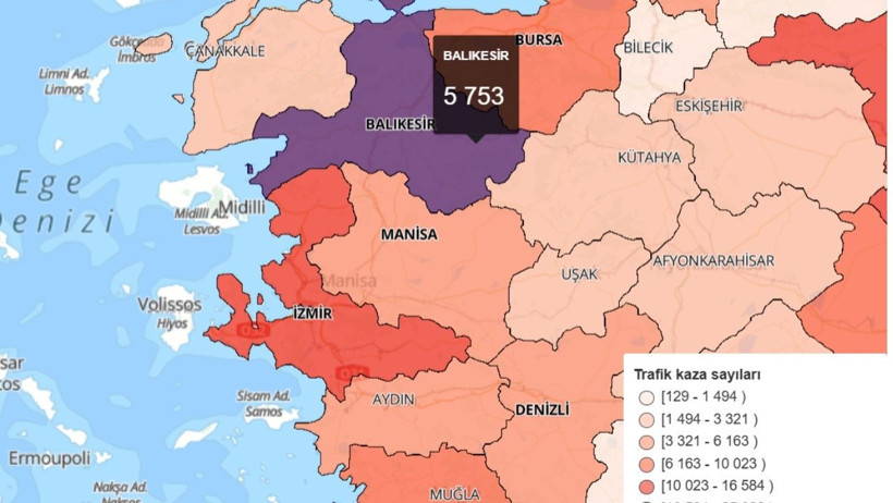 Balıkesir'de TÜİK Raporuna Göre Trafik Kazası İstatistikleri