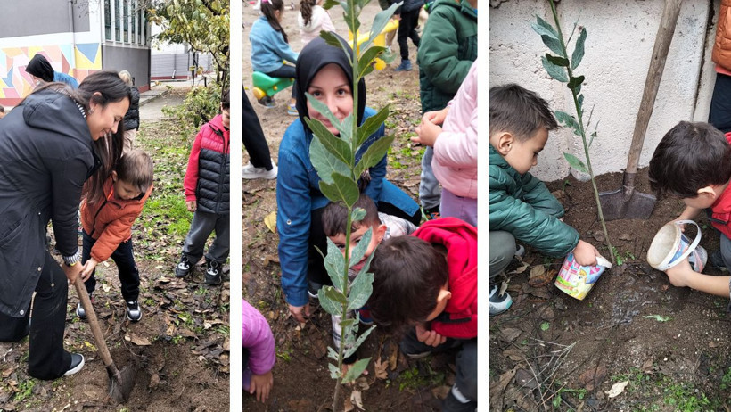 Balıkesir'de Çocuklar Atatürk İçin Fidan Dikti: Yeşil Vatan Yeşil Dünya Projesi