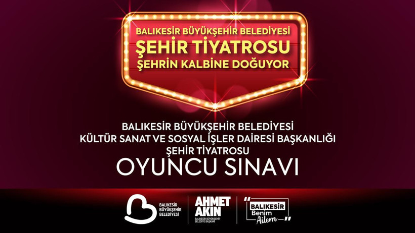 Balıkesir Büyükşehir Belediyesi Şehir Tiyatrosu için yayımlanan katılımcı listesi sonrası gözler 17-18-19 Kasım’daki seçmelere çevrildi. Adaylar oyunculuk, hareket ve şan alanlarında değerlendirilecek. Başarılı olanlar Şehir Tiyatrosu’nun yeni kadrosunda yer alacak