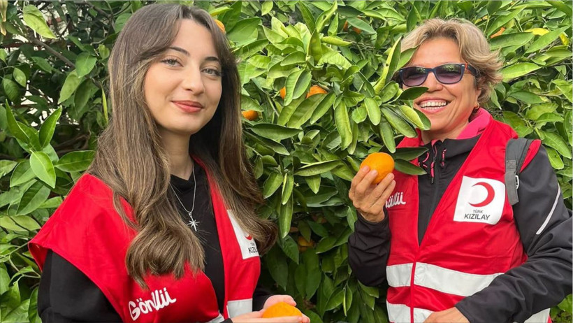 Bahçesindeki Meyveleri Kızılay’a Bağışladı