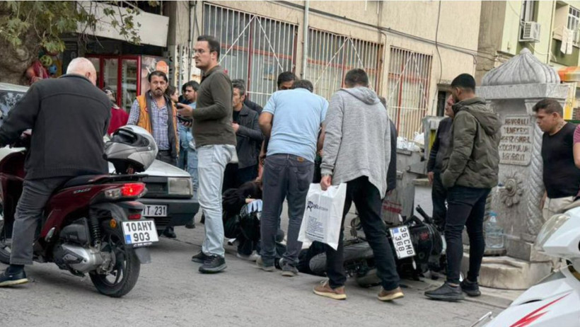 Balıkesir'de Motosikletli Gencin Korku Dolu Anları